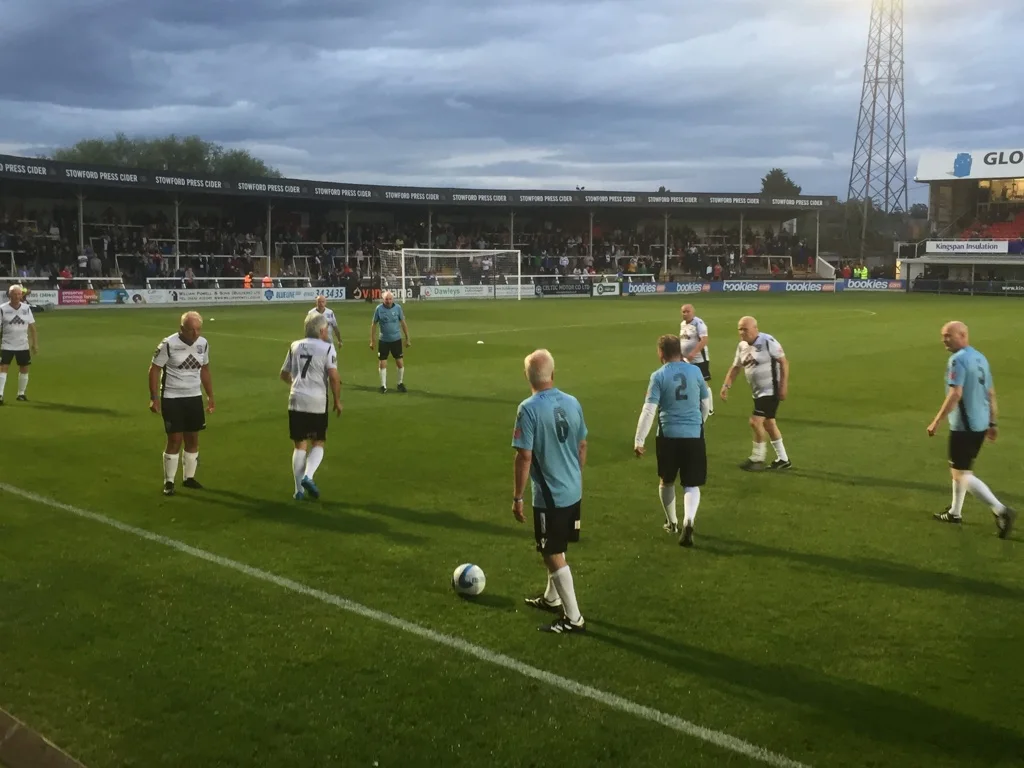 Demonstracija walking footballa u Herefordu, 2019; nije fotografija festivala u Ringwoodu.